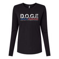 Doge D.O.G.E. Department Of Government Efficiency Womens Cotton Relaxed Long Sleeve T-Shirt