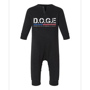 Doge D.O.G.E. Department Of Government Efficiency Infant Fleece One Piece