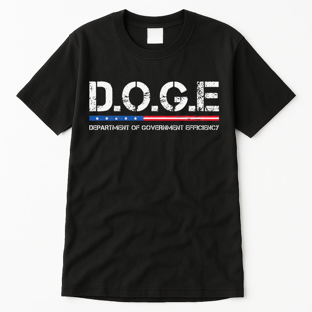 Doge D.O.G.E. Department Of Government Efficiency Tall T-Shirt