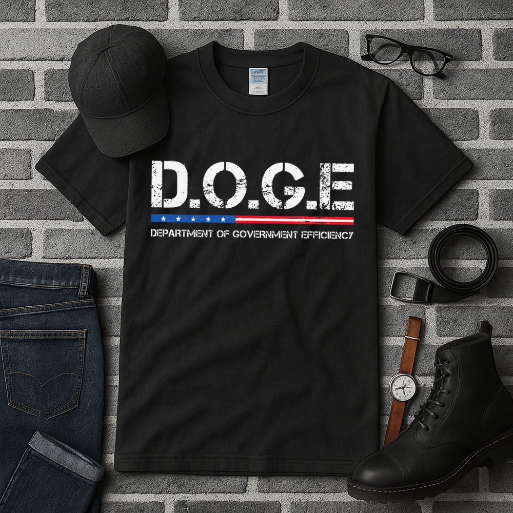 Doge D.O.G.E. Department Of Government Efficiency Tall T-Shirt