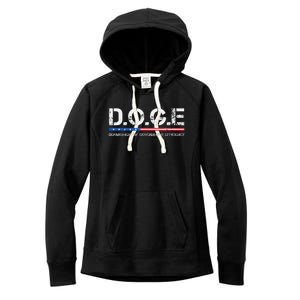 Doge D.O.G.E. Department Of Government Efficiency Women's Fleece Hoodie