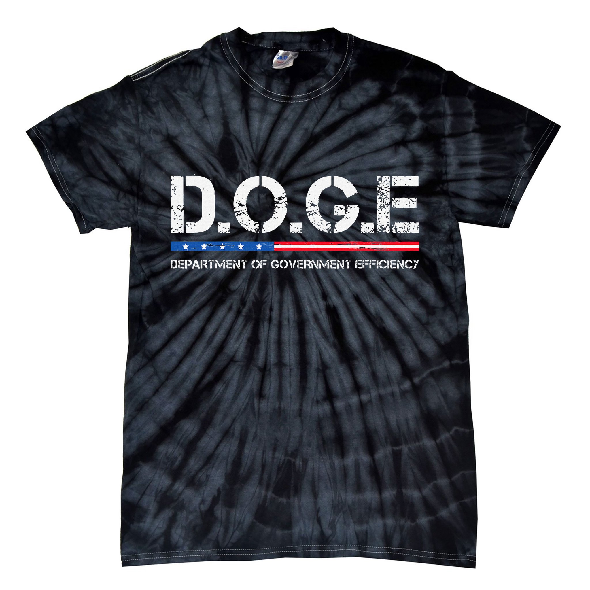 Doge D.O.G.E. Department Of Government Efficiency Tie-Dye T-Shirt