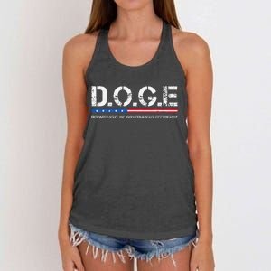 Doge D.O.G.E. Department Of Government Efficiency Women's Knotted Racerback Tank