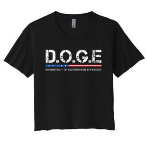 Doge D.O.G.E. Department Of Government Efficiency Women's Crop Top Tee