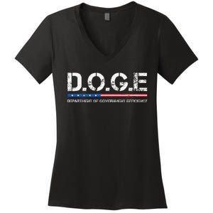 Doge D.O.G.E. Department Of Government Efficiency Women's V-Neck T-Shirt