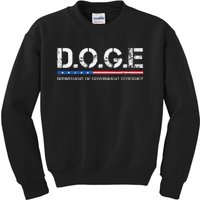 Doge D.O.G.E. Department Of Government Efficiency Kids Sweatshirt