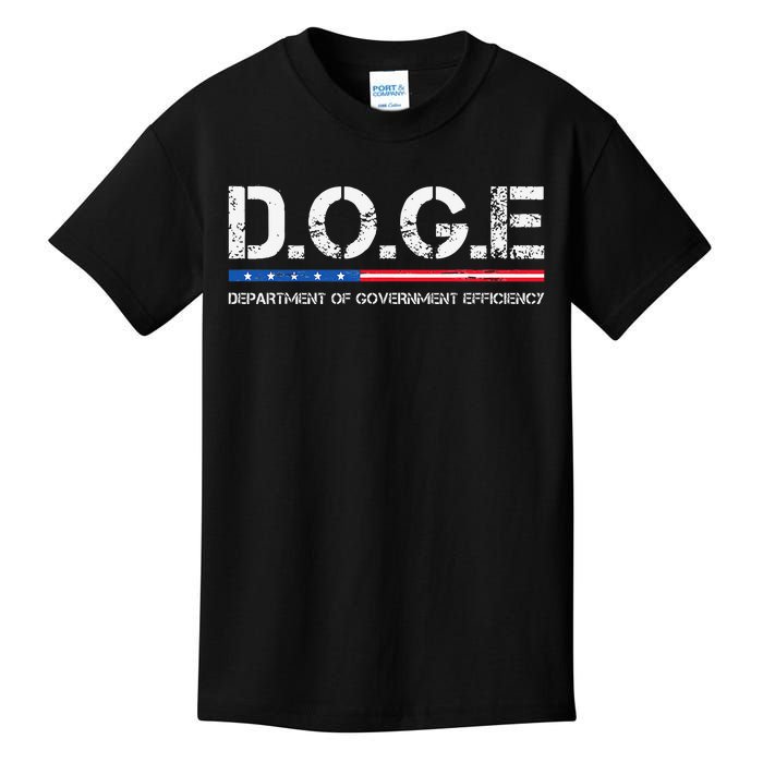 Doge D.O.G.E. Department Of Government Efficiency Kids T-Shirt