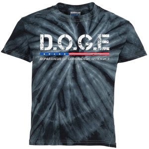 Doge D.O.G.E. Department Of Government Efficiency Kids Tie-Dye T-Shirt