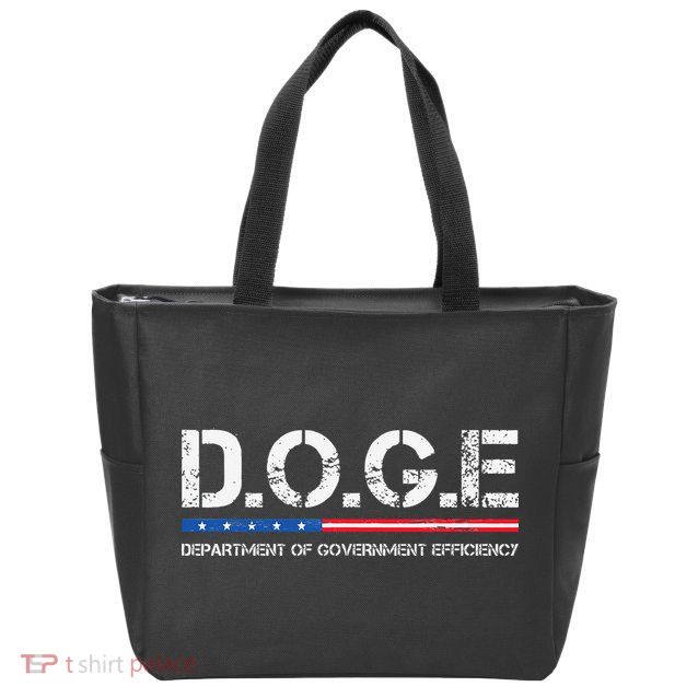 Doge D.O.G.E. Department Of Government Efficiency Zip Tote Bag