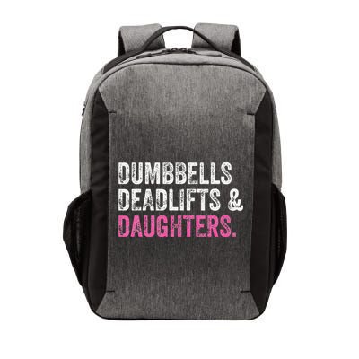 Dumbbells Deadlifts Daughters Funny Gym Workout Fathers Day Vector Backpack
