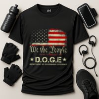 Doge D.O.G.E Department Of Government Efficiency Cooling Performance Crew T-Shirt