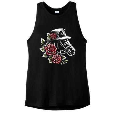 Derby Day Ddress 2024 Funny Hat Horse Racing Derby Ladies PosiCharge Tri-Blend Wicking Tank