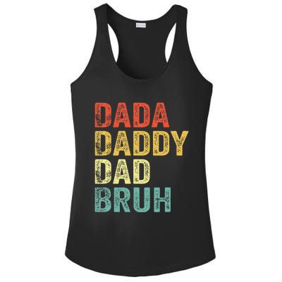 Dada Daddy Dad Bruh Happy Fathers Day Ladies PosiCharge Competitor Racerback Tank