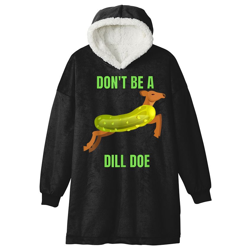Dill Doe Dill Pickle Hooded Wearable Blanket
