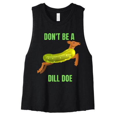 Dill Doe Dill Pickle Women's Racerback Cropped Tank