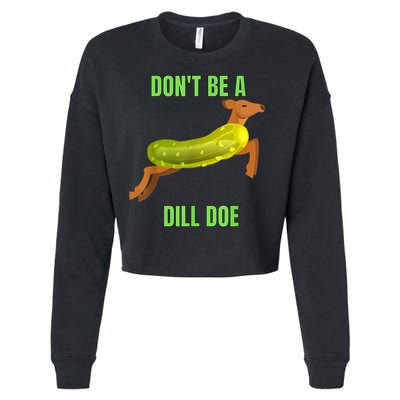 Dill Doe Dill Pickle Cropped Pullover Crew