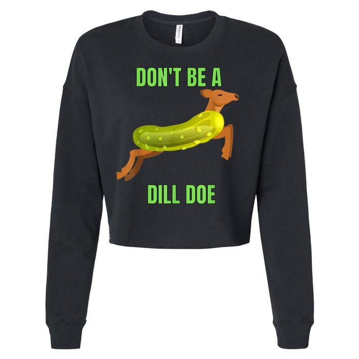 Dill Doe Dill Pickle Cropped Pullover Crew