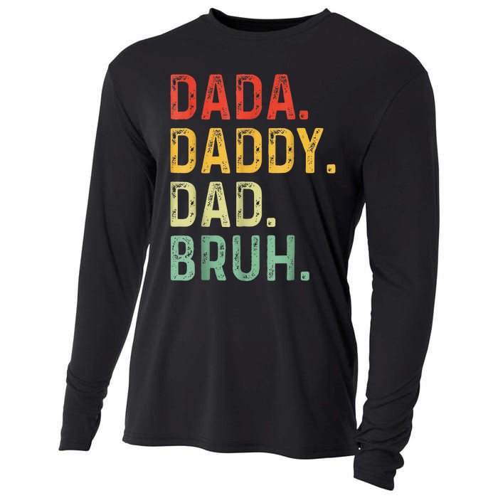 Dada Daddy Dad Bruh Gifts Fathers Day Dad Cooling Performance Long Sleeve Crew