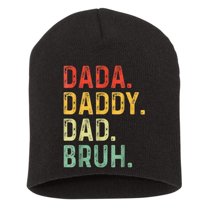 Dada Daddy Dad Bruh Gifts Fathers Day Dad Short Acrylic Beanie