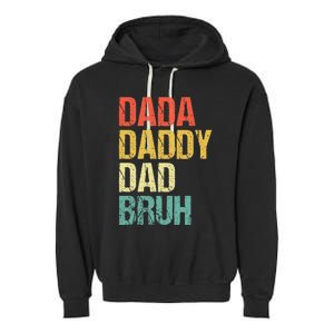 Dada Daddy Dad Bruh Garment-Dyed Fleece Hoodie