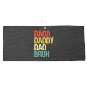 Dada Daddy Dad Bruh Large Microfiber Waffle Golf Towel