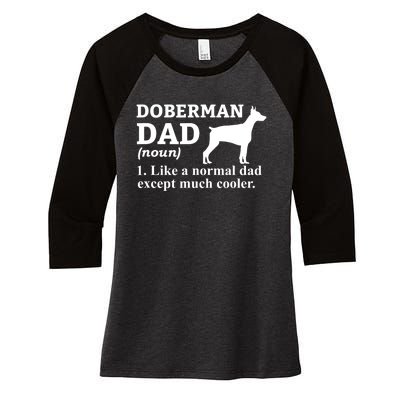 Doberman Dad Doberman Pinscher Dog Women's Tri-Blend 3/4-Sleeve Raglan Shirt