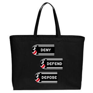 Deny Defend Depose Banzai Bill Cotton Canvas Jumbo Tote