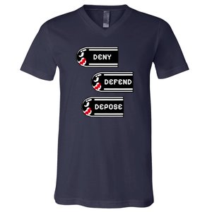 Deny Defend Depose Banzai Bill V-Neck T-Shirt