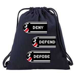 Deny Defend Depose Banzai Bill Drawstring Bag