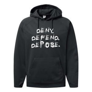 Deny Defend Depose Performance Fleece Hoodie