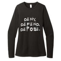 Deny Defend Depose Womens CVC Long Sleeve Shirt