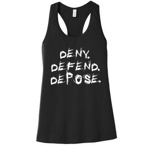 Deny Defend Depose Women's Racerback Tank