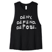 Deny Defend Depose Women's Racerback Cropped Tank