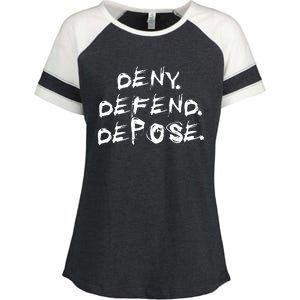 Deny Defend Depose Enza Ladies Jersey Colorblock Tee