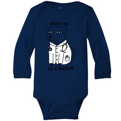 Dogtor Dog Doctor Baby Long Sleeve Bodysuit