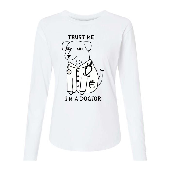 Dogtor Dog Doctor Womens Cotton Relaxed Long Sleeve T-Shirt