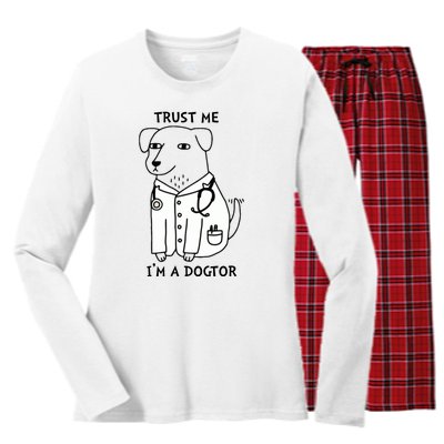 Dogtor Dog Doctor Women's Long Sleeve Flannel Pajama Set 