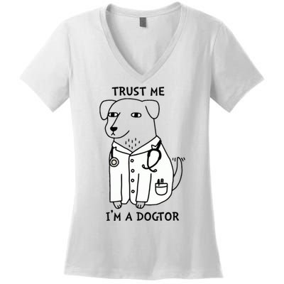 Dogtor Dog Doctor Women's V-Neck T-Shirt