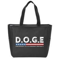 Doge D.O.G.E. Department Of Government Efficiency Zip Tote Bag