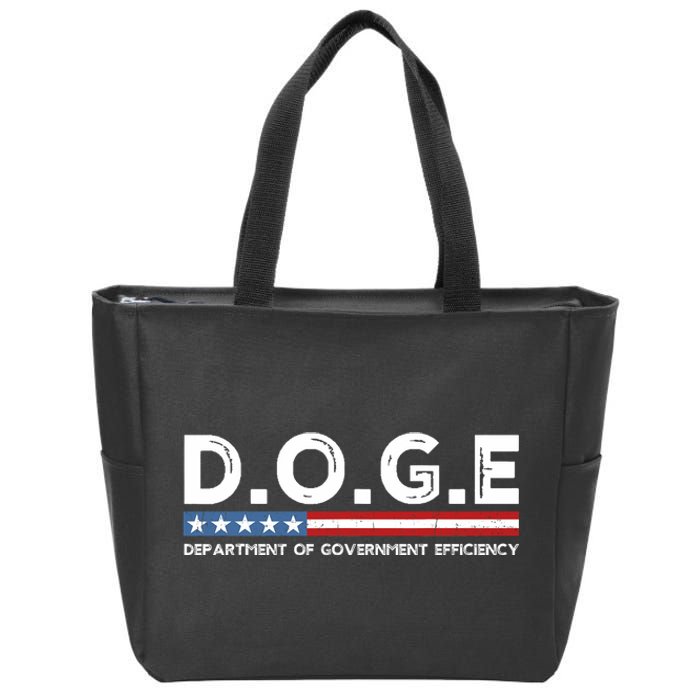 Doge D.O.G.E. Department Of Government Efficiency Zip Tote Bag