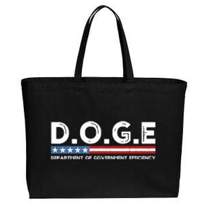 Doge D.O.G.E. Department Of Government Efficiency Cotton Canvas Jumbo Tote