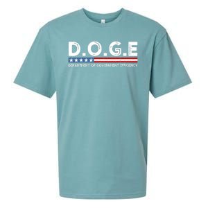 Doge D.O.G.E. Department Of Government Efficiency Sueded Cloud Jersey T-Shirt