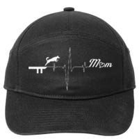 Dock Diving Dog Mom Heartbeat 7-Panel Snapback Hat