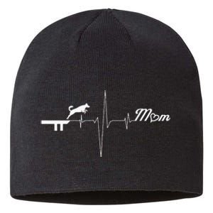 Dock Diving Dog Mom Heartbeat Sustainable Beanie