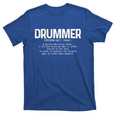 Drummer Definition Drums Drumming Funny Drummer Gift T-Shirt