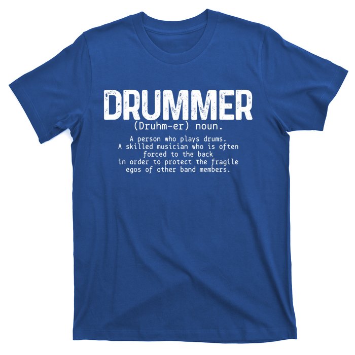 Drummer Definition Drums Drumming Funny Drummer Gift T-Shirt