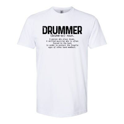 Drummer Definition Drums Drumming Funny Drummer Gift Softstyle CVC T-Shirt