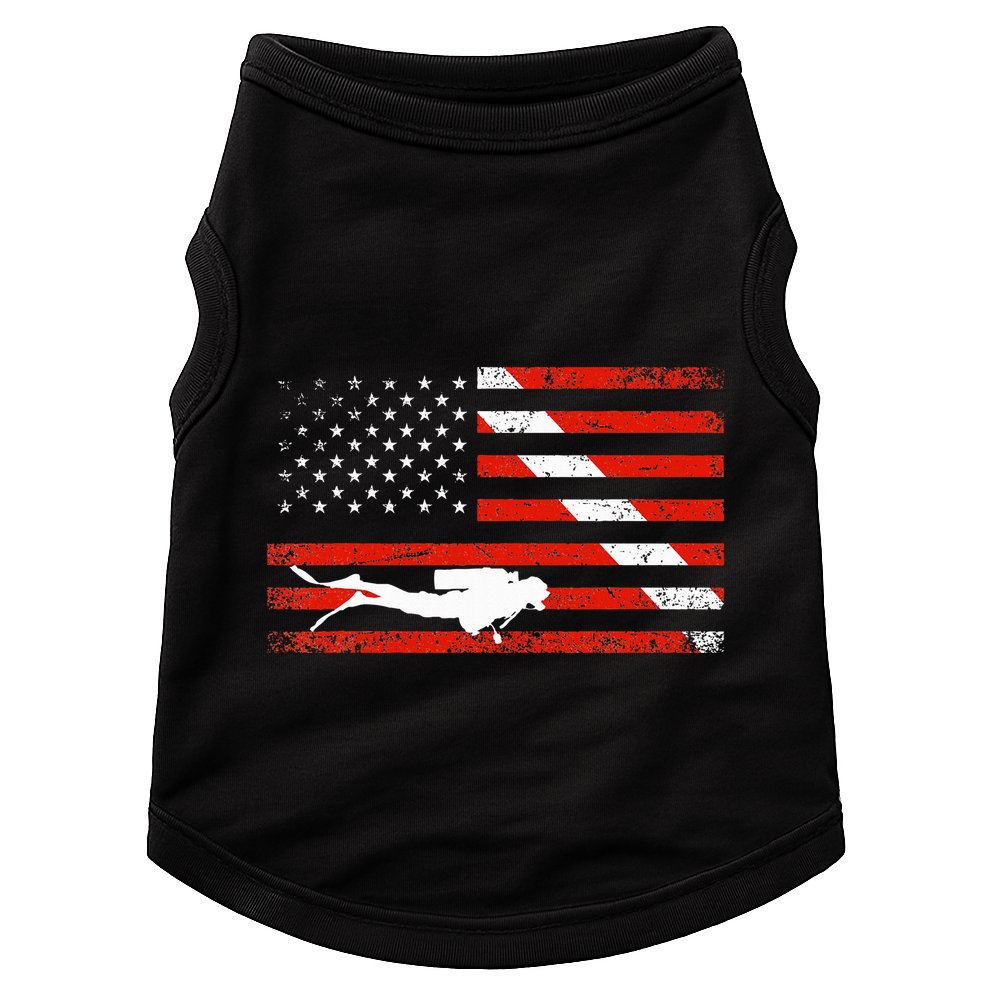 Diver Down Dive Flag Scuba Diving American Flag Doggie Tank