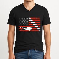 Diver Down Dive Flag Scuba Diving American Flag V-Neck T-Shirt