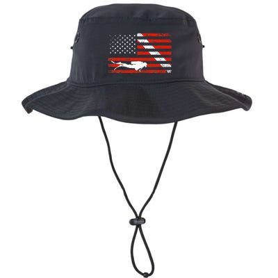 Diver Down Dive Flag Scuba Diving American Flag Bucket Hat